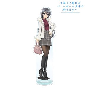 Rascal Does Not Dream of Bunny Girl Senpai Especially Illustrated Mai Sakurajima Winter Outfit Ver. Big Acrylic Stand (Anime Toy)