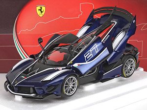 フェラーリ FXXK-EVO #27 ブルーTdf (ダイキャスト) (発泡スチロールベース) (ミニカー)