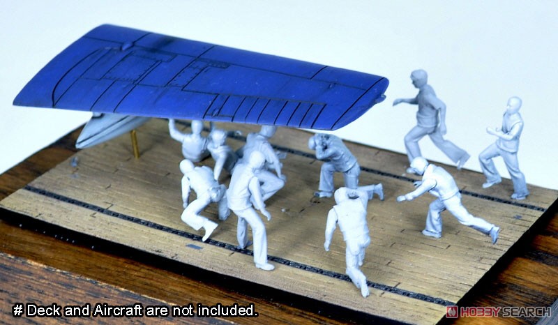 WWII USS Aircraft Carrier Deck Crews & Pilot Set (Set of 10) (Plastic model) Other picture9