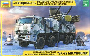 パーンツィリ-S1 (SA-22グレイハウンド) ロシア近距離対空防御システム (プラモデル)