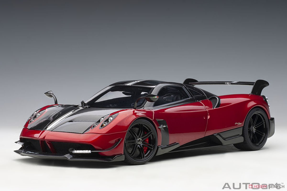 Pagani Huayra BC (Metallic Red/Black Carbon ) (Diecast Car) Item picture1