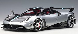 Pagani Huayra BC (Metallic Silver/Black Carbon) (Diecast Car)