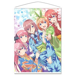 五等分の花嫁 B1タペストリー 一花&二乃&三玖&四葉&五月 (キャラクターグッズ)