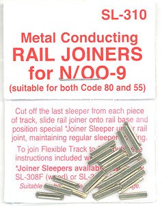 (N) SL-310 Conducting Rail Joiners (24 Pieces) (Model Train)