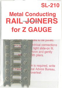 (Z) SL-210 Metal Conductiong Rail Joiners for Z Gauge (24 Pieces) (Model Train)