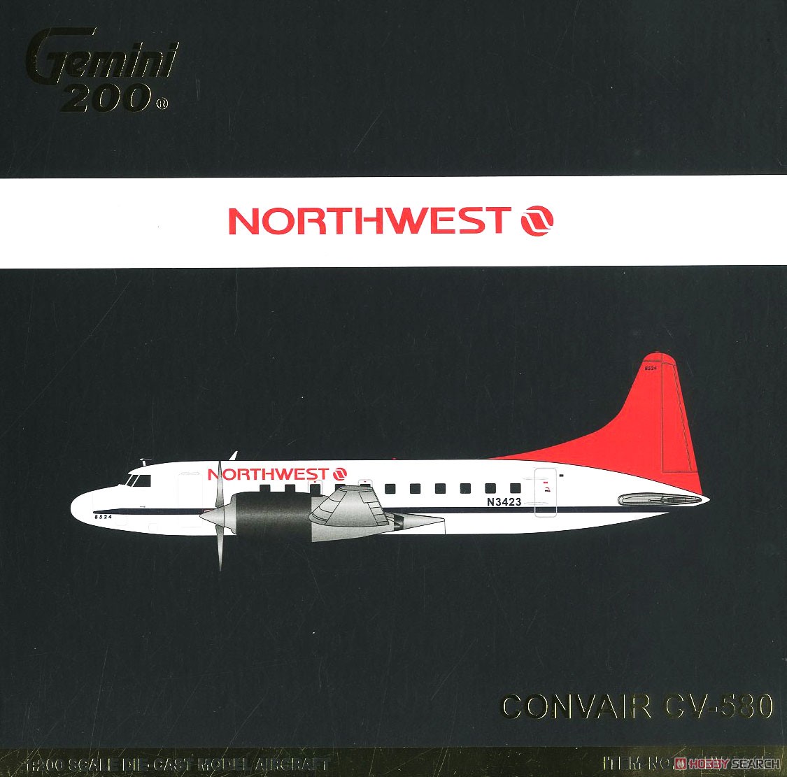 CV-580 Northwest Airlines 1980s livery N3423 (Pre-built Aircraft) Package1
