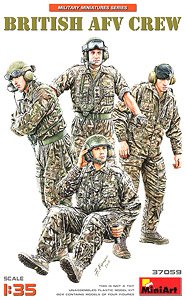 British AFV Crew (Set of 4) (Plastic model)