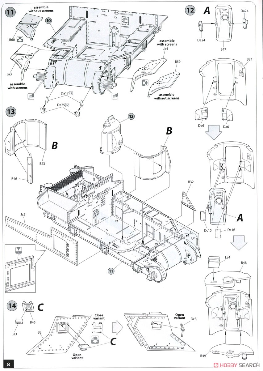 イギリス軍 M3 LEE (プラモデル) 設計図3