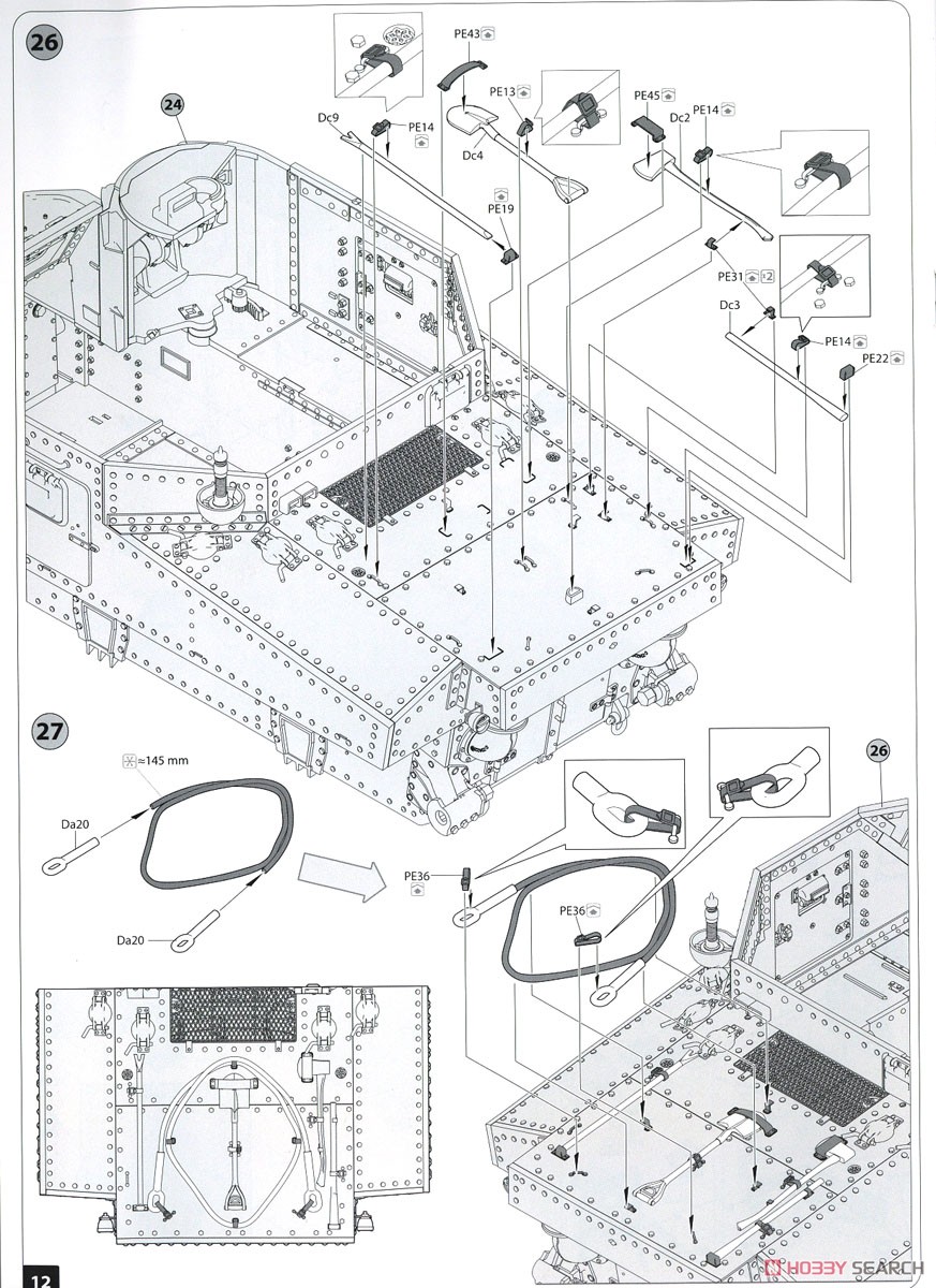 British M3 Lee (Plastic model) Assembly guide7