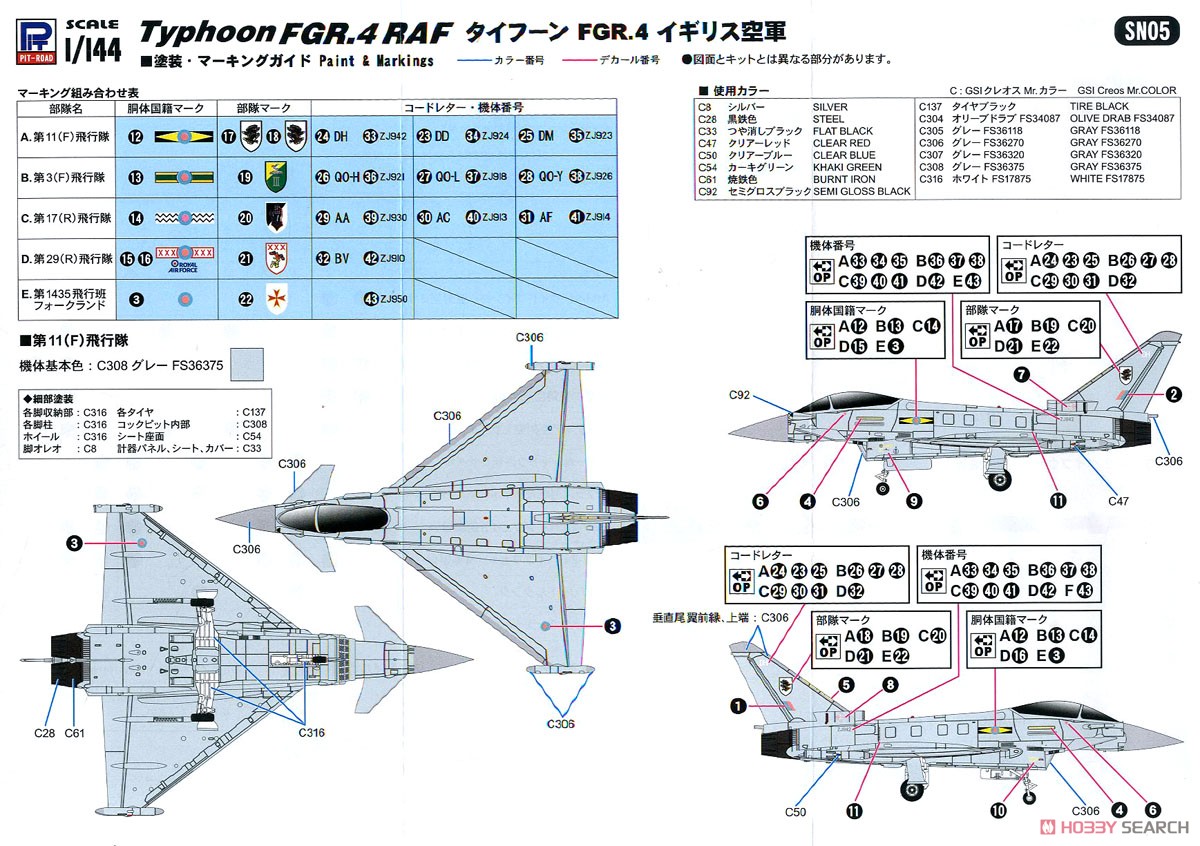 イギリス空軍 タイフーン FGR.4 スペシャル (プラモデル) 塗装4