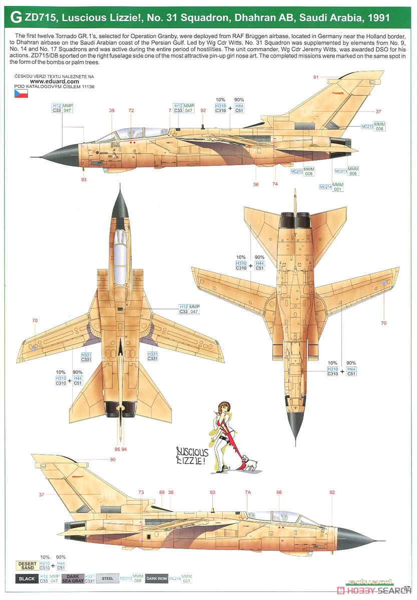 「デザート・ベーブ」 トーネード GR.1 リミテッドエディション (プラモデル) 塗装10