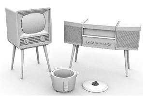 TV & Stereo Set (Plastic model)