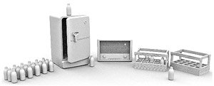 Refrigerator & Radio Set (Plastic model)
