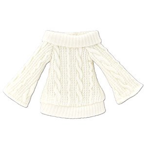 Off Shoulder Knit One-piece Dress (Off White) (Fashion Doll)