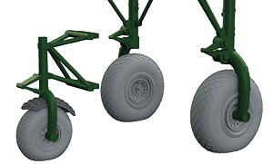 B-24 Wheels (8Spoke Front Wheel) (for Hobby Boss) (Plastic model)