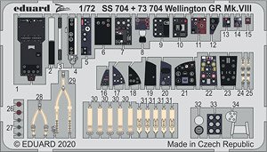 Zoom Etched Parts for Wellington GR Mk.VIII (for Airfix) (Plastic model)