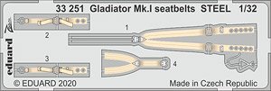 グロスター グラディエーター Mk.I シートベルト (ステンレス製) (ICM用) (プラモデル)