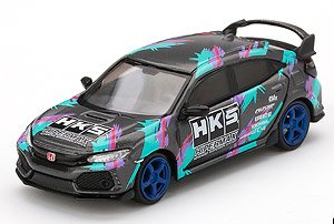 Honda シビック Type R HKS 2018 タイムアタック (左ハンドル) (ミニカー)