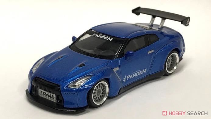 Pandem Nissan GT-R R35 GT Wing Metallic Blue (RHD) (Diecast Car) Item picture1