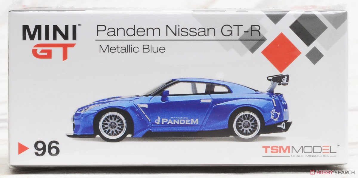 Pandem Nissan GT-R R35 GTウィング メタリックブルー (右ハンドル) (ミニカー) パッケージ1