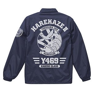 High School Fleet the Movie Harekaze II Emblem Coach Jacket Navy L (Anime Toy)