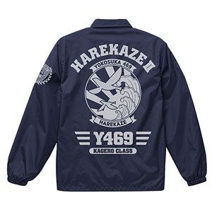 High School Fleet the Movie Harekaze II Emblem Coach Jacket Navy XL (Anime Toy)