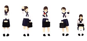 1/80 Super Mini Figure 1 Sailor School Uniform from that Day Set (Model Train)