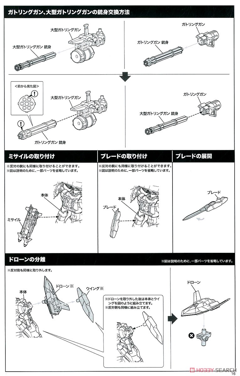 Frame Arms Girl Stylet XF-3 Low Visibility Ver. (Plastic model) Assembly guide13
