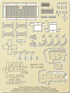 Lost in Space Etched Parts for Cyclops and the Chariot (Plastic model)