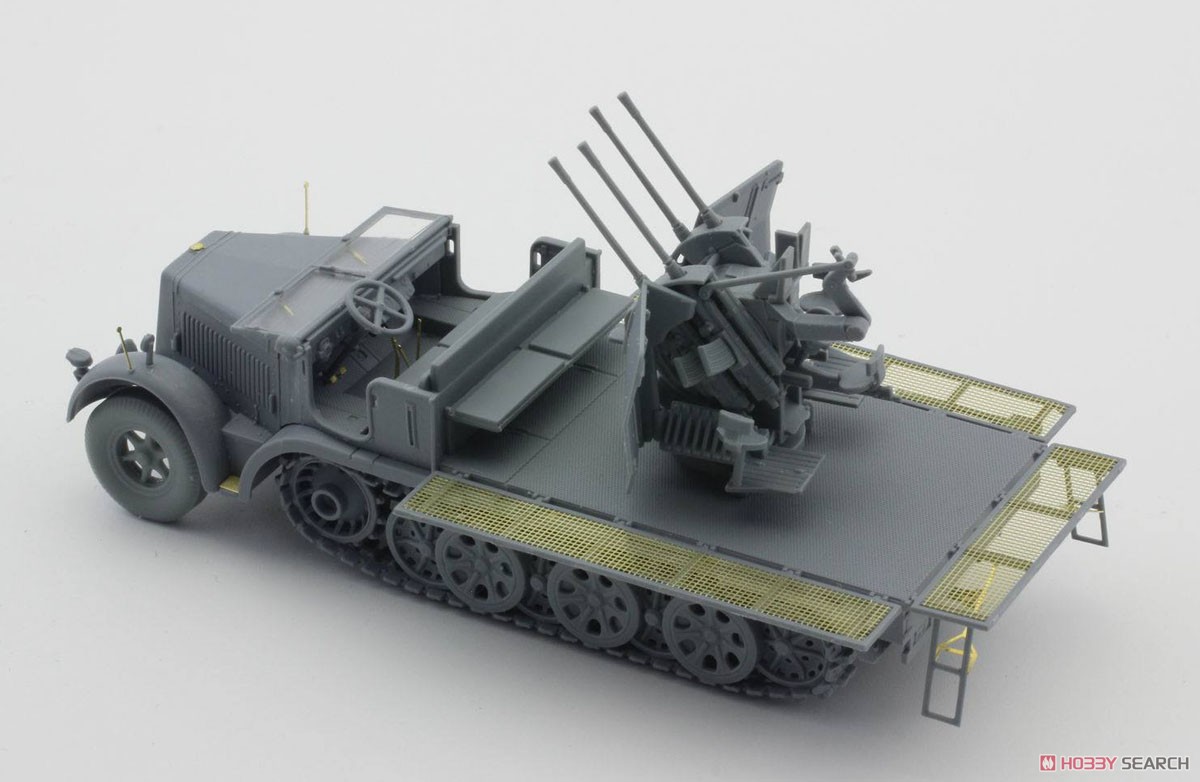 ドイツ Sd.Kfz.7/1 8トン ハーフトラック 20mm 4連装高射機関砲 38型 (初期型) (プラモデル) 商品画像3