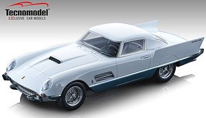 フェラーリ410 スーパーファスト(0483 SA)1956 ホワイト/メタリックライトブルー (ミニカー)