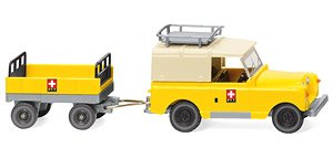 (HO) Land Rover with Trailer `PTT` (Model Train)