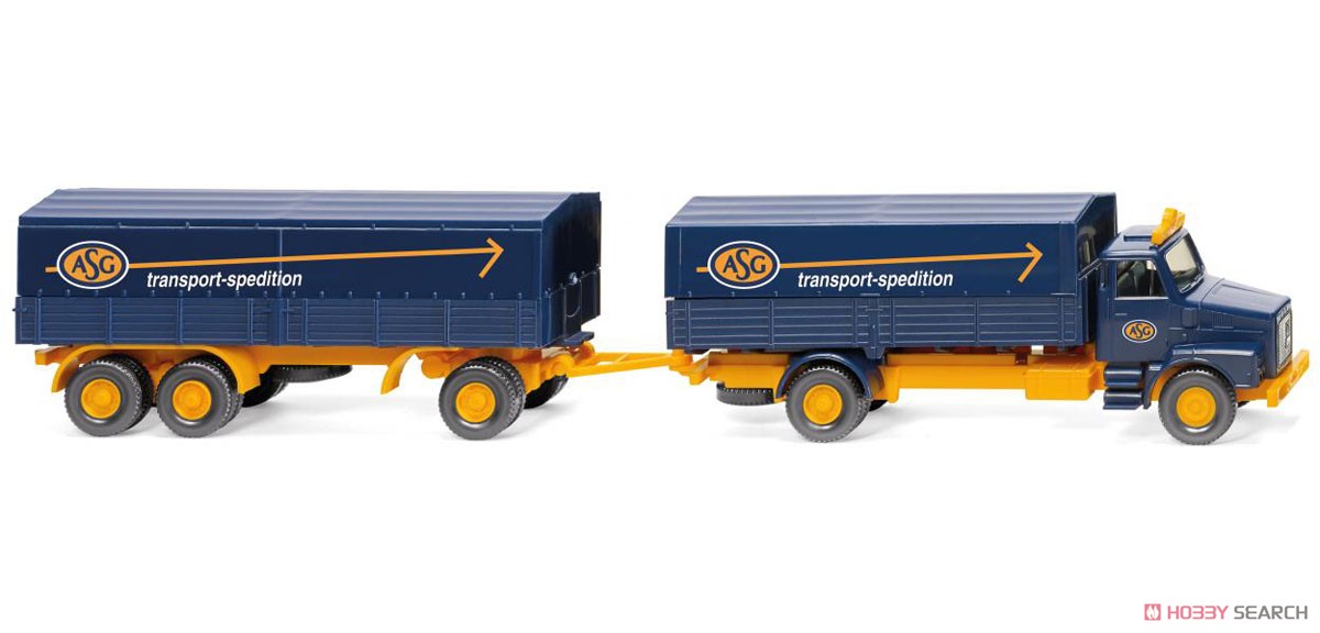 (HO) Flatbed Road Train (Volvo N12) `ASG` (Model Train) Item picture1