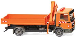 (HO) Flatbed Truck w/Loading Crane (MAN TGL Euro 6) (Model Train)