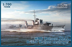 HMS Hotspur 1941 British H-Class Destroyer (Plastic model)