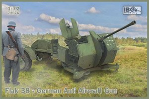 Flak38 German Anti Aircraft Gun w/Trailer (Set of 2) (Plastic model)