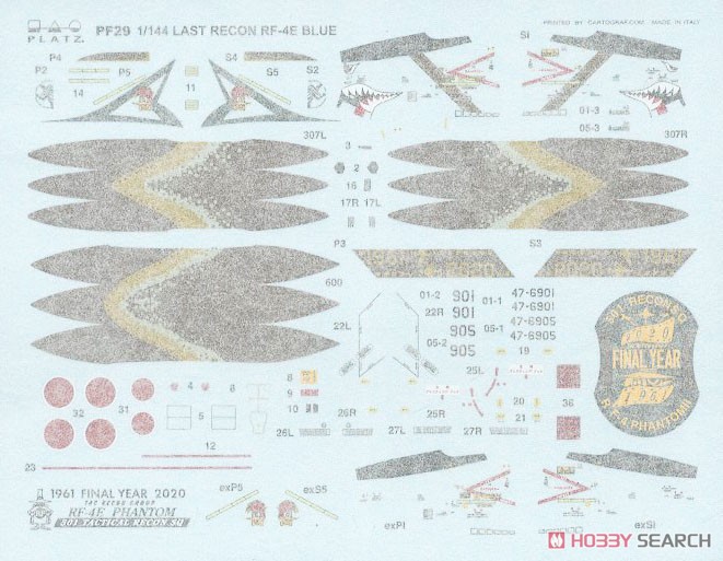 航空自衛隊偵察機 RF-4E ファントムII 第501飛行隊 `ラスト・レコンファントム 2020` (洋上迷彩) (プラモデル) 中身2