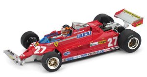 フェラーリ 126 CK ターボ (39周-54週目) 1981年モントリオールGP #27 G.Villeneuve ドライバーフィギュア付 (ミニカー)