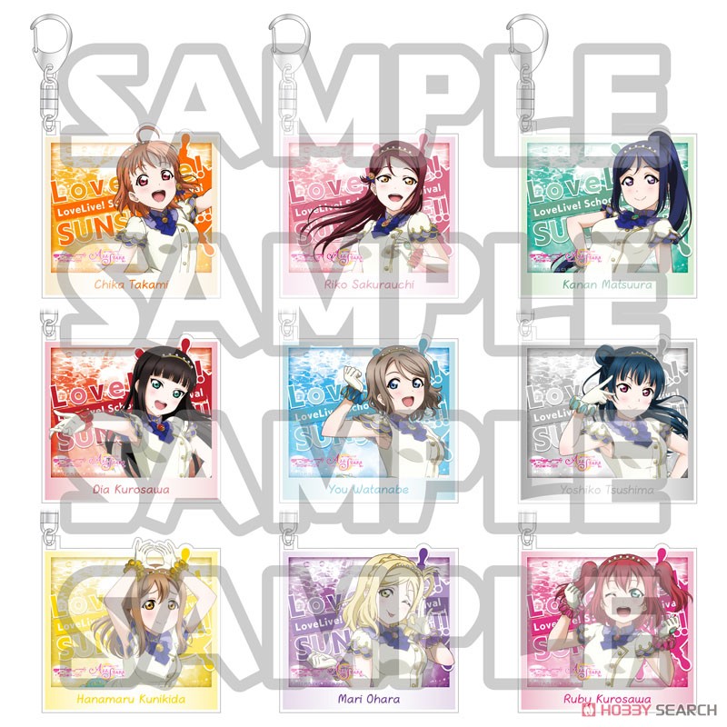 Love Live! School Idol Festival All Stars Acrylic Trading Key Ring Aqours (Set of 9) (Anime Toy) Item picture1