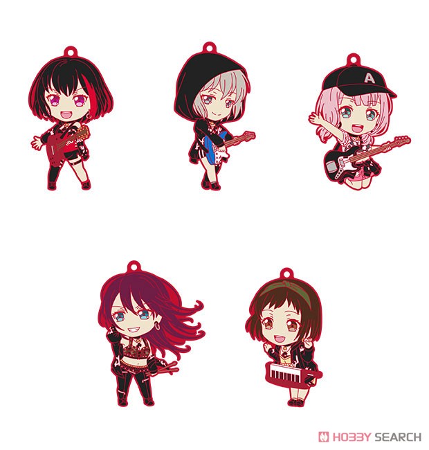BanG Dream! Girls Band Party! Nendoroid Plus Trading Rubber Strap Afterglow (Set of 5) (Anime Toy) 商品画像1