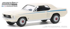 1967 Ford Mustang Coupe - Indy Pacesetter Special - Wimbledon White with Scotchlite Stripes (ミニカー)