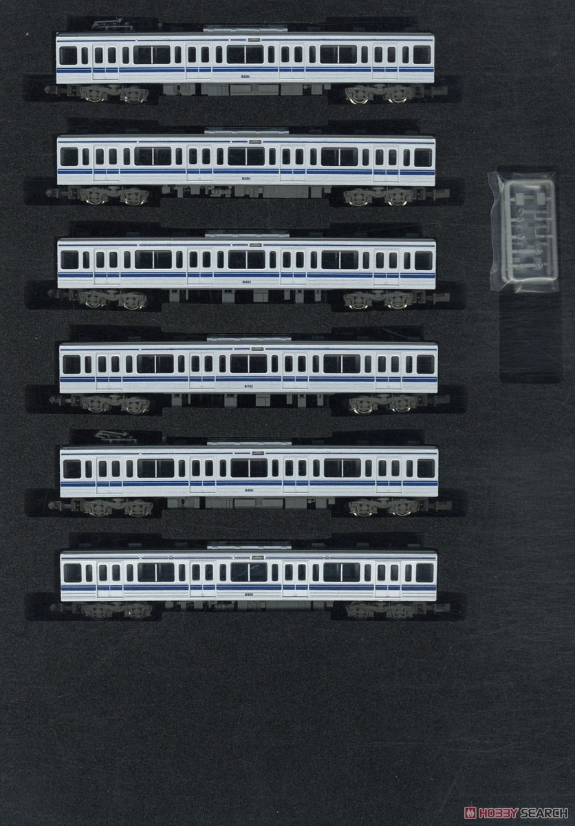 西武 6000系 (新宿線・6101編成タイプ・シングルアームパンタグラフ搭載編成) 増結用中間車6両セット (動力無し) (増結・6両セット) (塗装済み完成品) (鉄道模型) 商品画像1