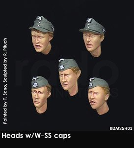 Heads w/W-SS Caps (Set of 5) (Plastic model)