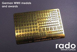 WWII ドイツ軍 兵科メダル&勲章 エッチングパーツセット (プラモデル)