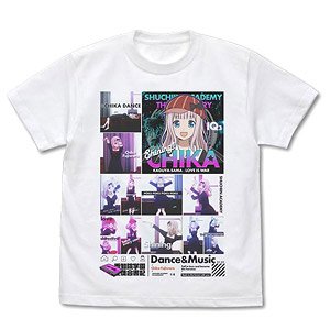 Kaguya-sama: Love is War Shuchiin Academy student council Secretary [Chika Fujiwara] Full Color T-shirt White M (Anime Toy)