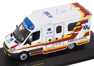 メルセデスベンツ スプリンター 香港消防局 救急車 (A186) (ミニカー)