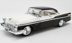 1956 Chrysler New Yorker St.Regis Cloud White and Raven Black (ミニカー)