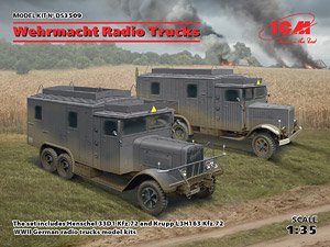 Wehrmacht Radio Trucks (Henschel 33D1 Kfz.72, Krupp L3H163 Kfz.72) (Plastic model)