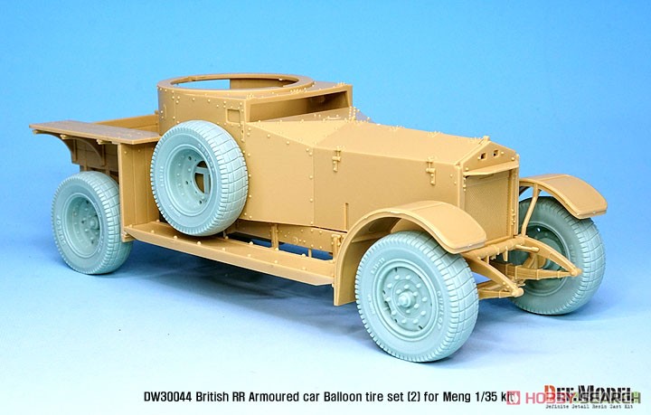 WWI 英 イギリス RR装甲車用後期型 バールンタイヤセット (モンモデル用) (プラモデル) その他の画像8