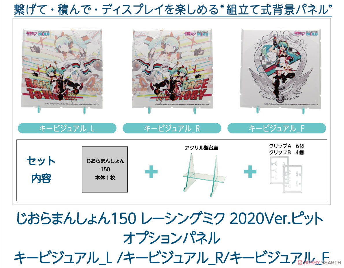 Dioramansion 150: Racing Miku Pit 2020 Optional Panel (Key Visual L) (Anime Toy) Other picture1